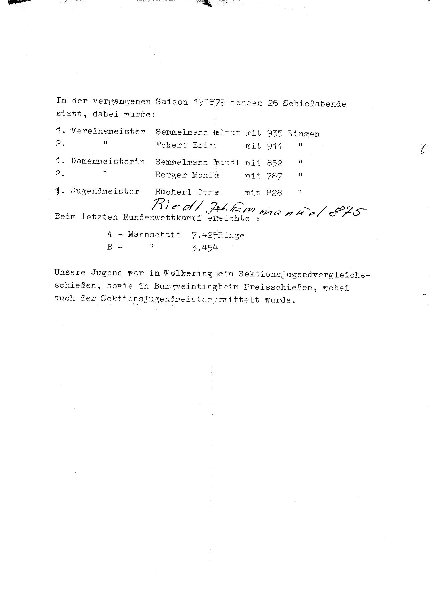 1979 Vereinsmeister