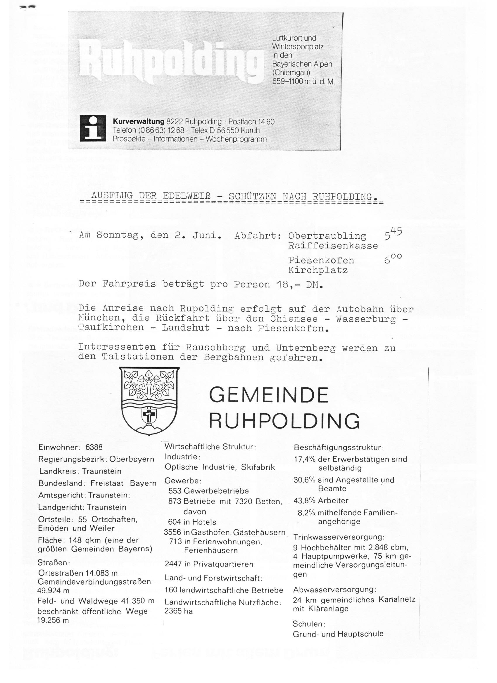 1985 Vereinsausflug nach Ruhpolding 1