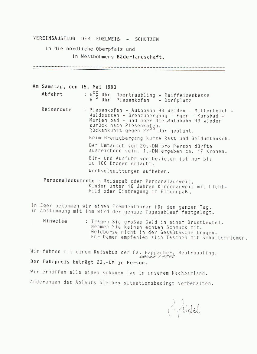 1993 Vereinsausflug