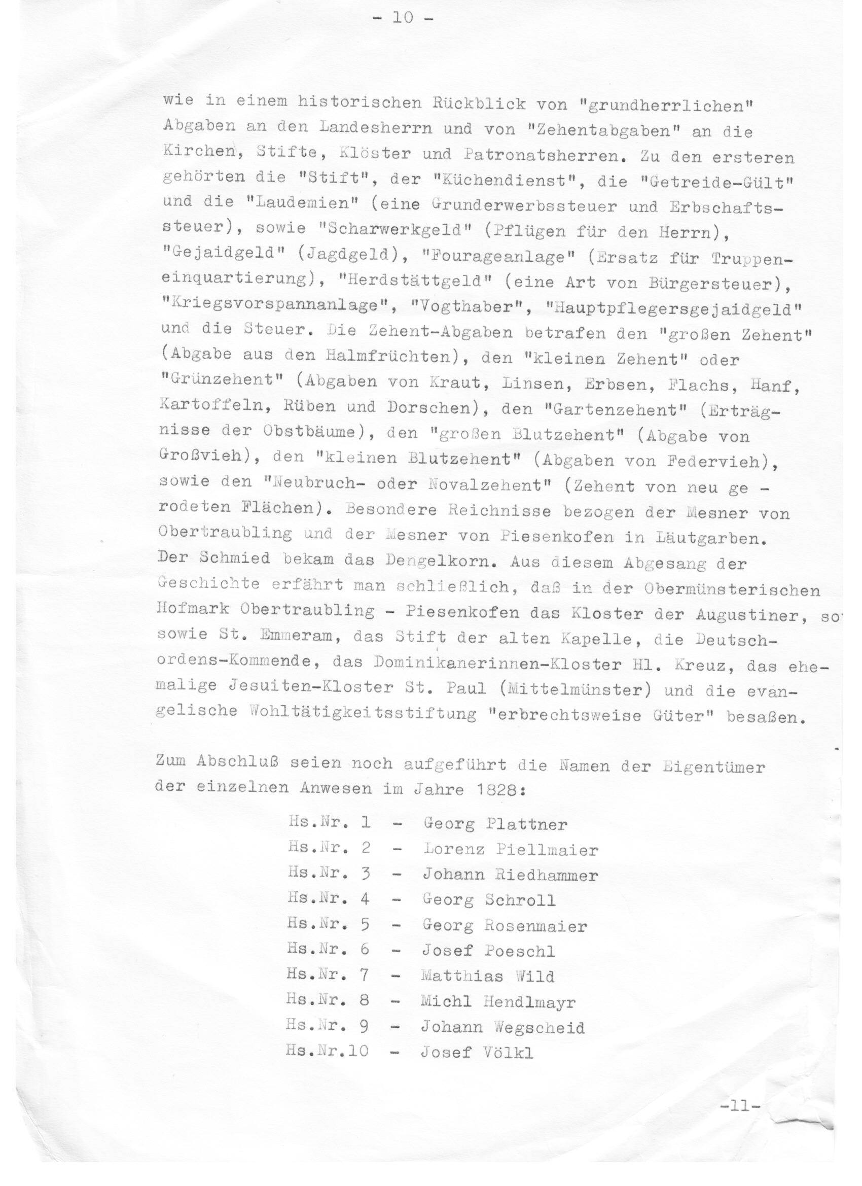 Geschichte Piesenkofen 11