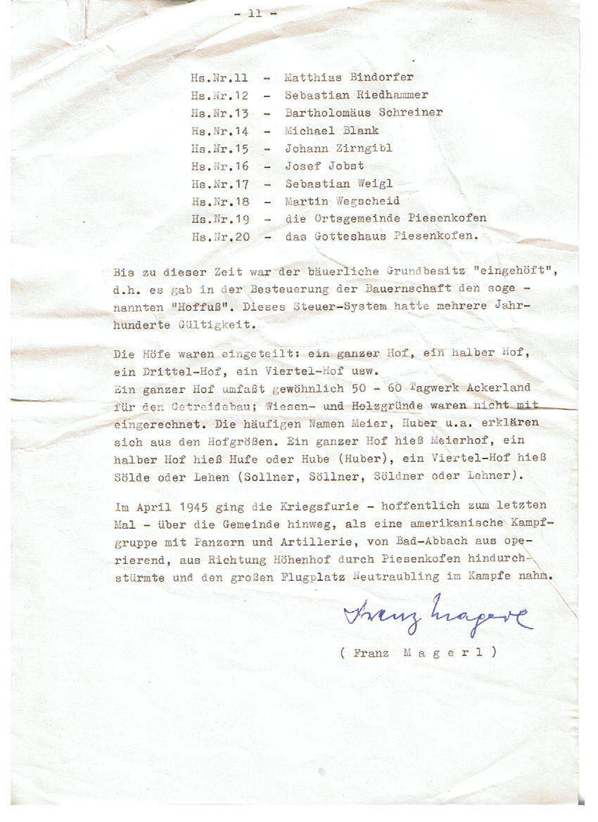 Geschichte Piesenkofen 12